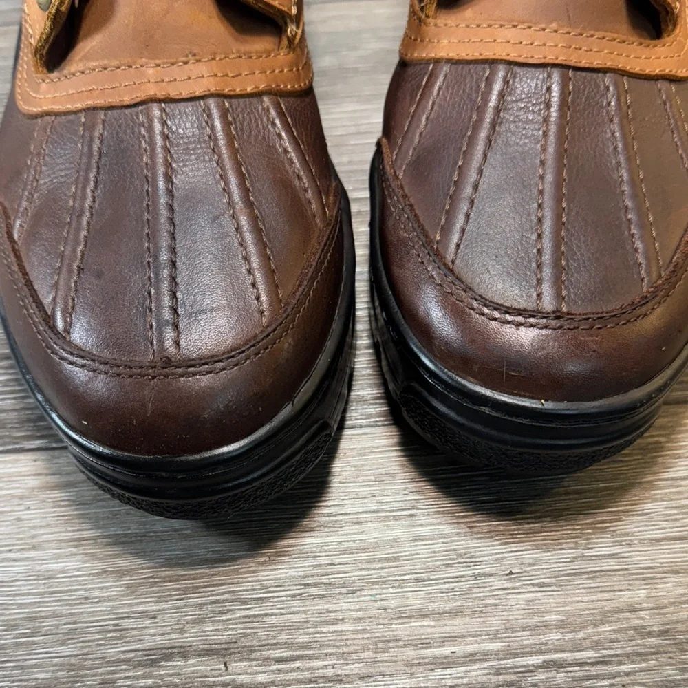 Polo Men's Brown Leather Boots size 9.5 (s161)
